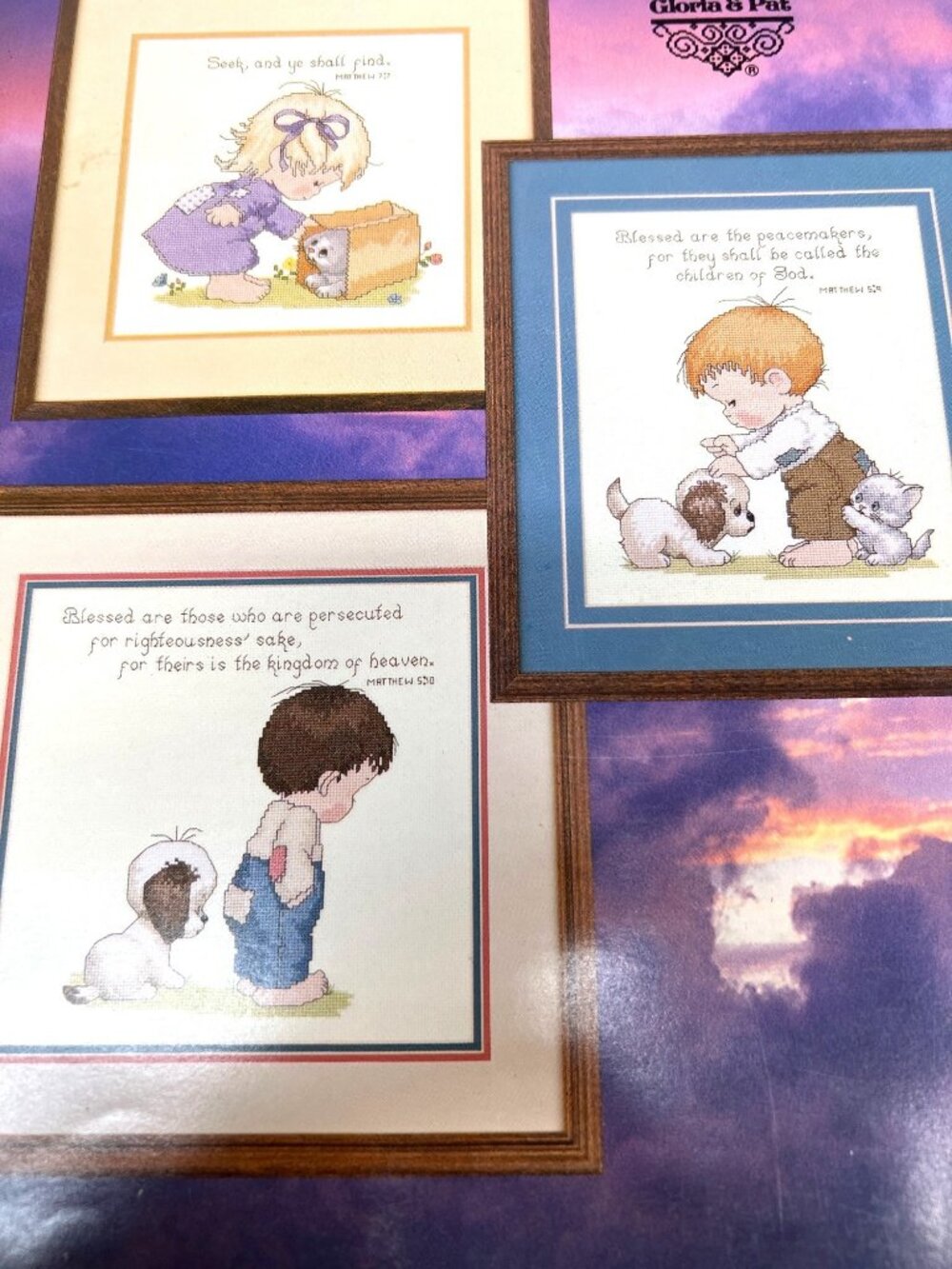 Blessed Are Ye Cross-Stitch Pattern Book By Ruth J. Morehead Gloria & Pat Design